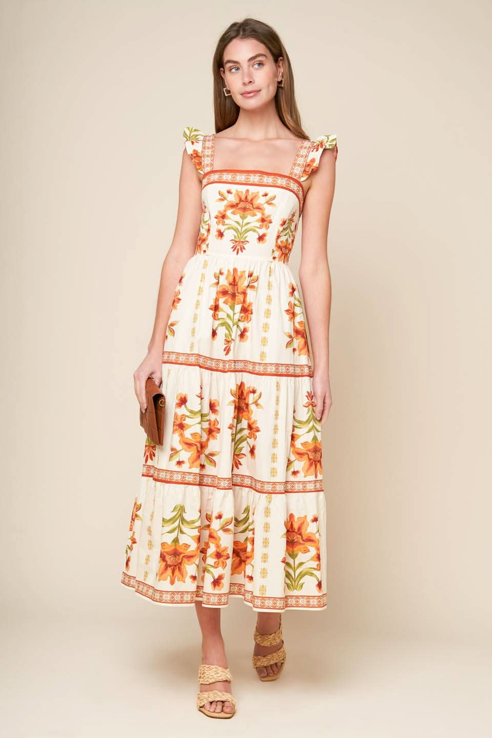 WHIMSICAL WOVEN MIDI DRESS