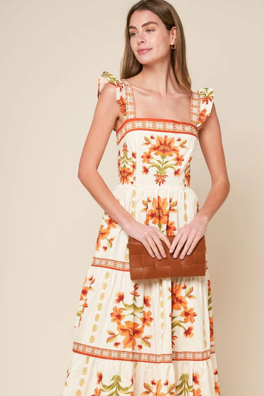 WHIMSICAL WOVEN MIDI DRESS