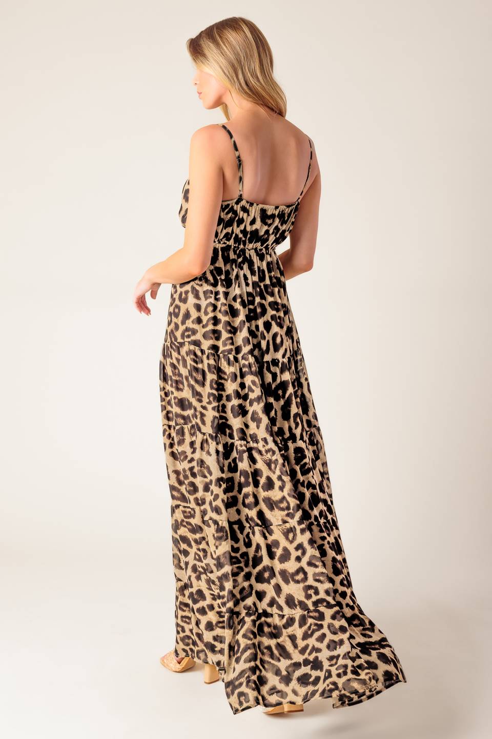 BEACH BUM LEOPARD WOVEN MAXI DRESS Flying Tomato