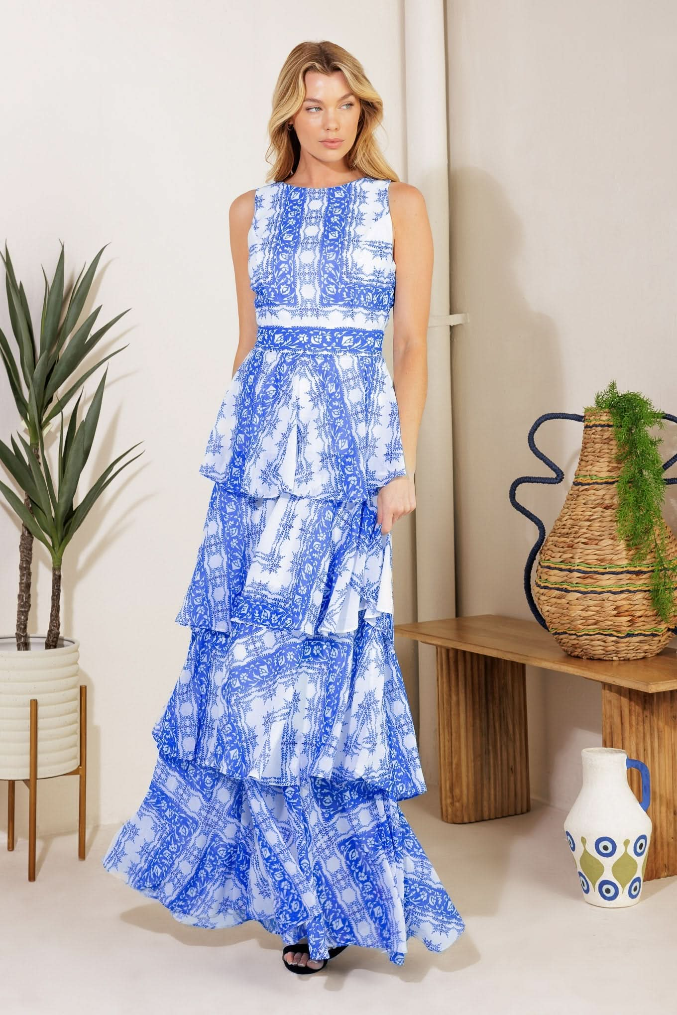 FLEET DREAMS PRINTED MAXI DRESS