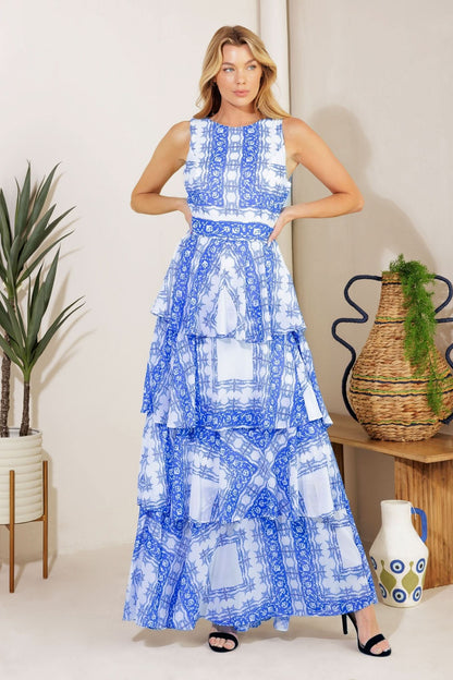 FLEET DREAMS PRINTED MAXI DRESS