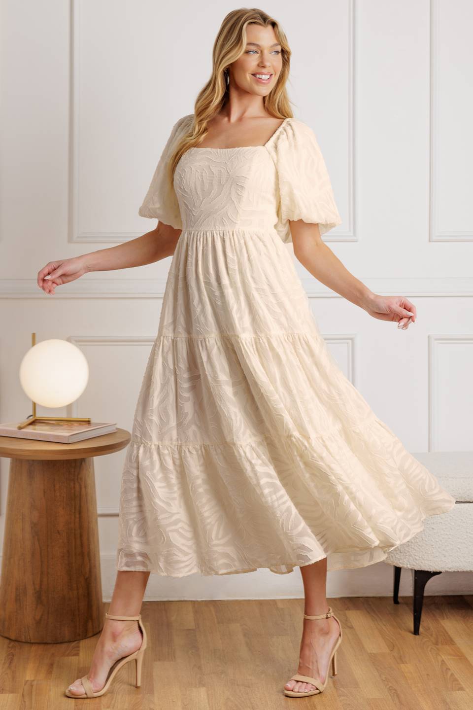 BRISK ADVENTURES WOVEN MIDI DRESS Flying Tomato