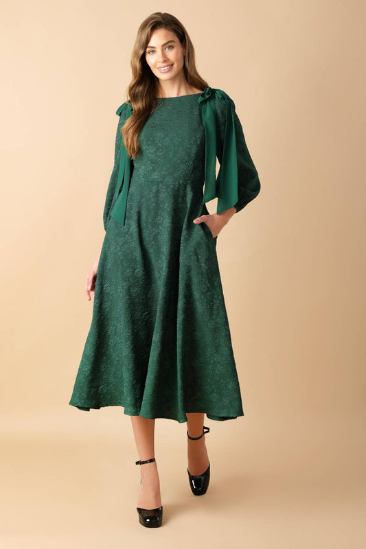 COSMIC REFLECTIONS WOVEN MIDI DRESS Flying Tomato