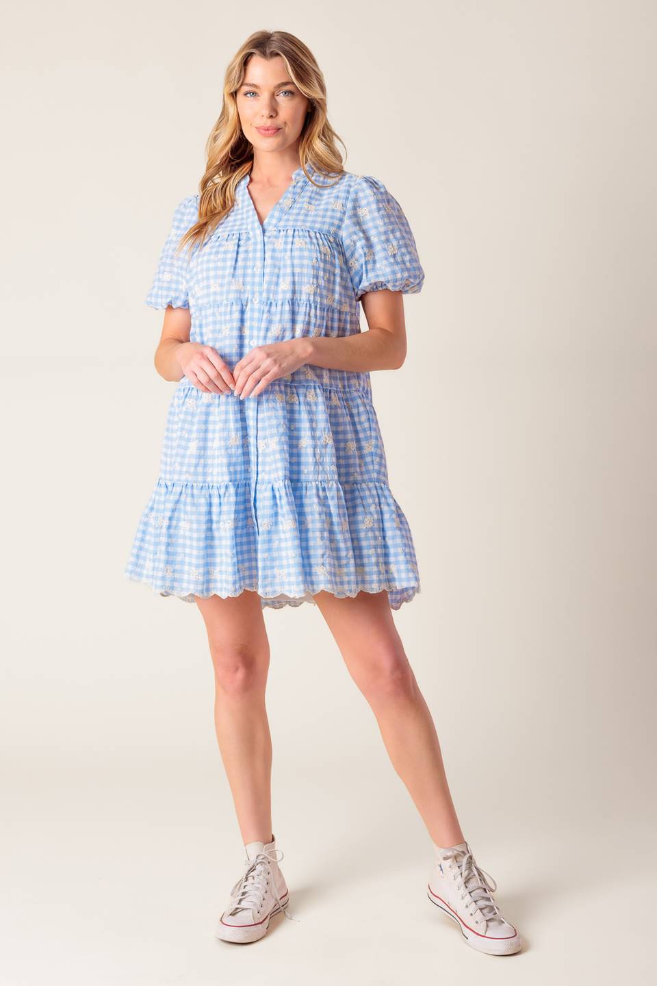 LET'S CATCH UP WOVEN BABYDOLL DRESS