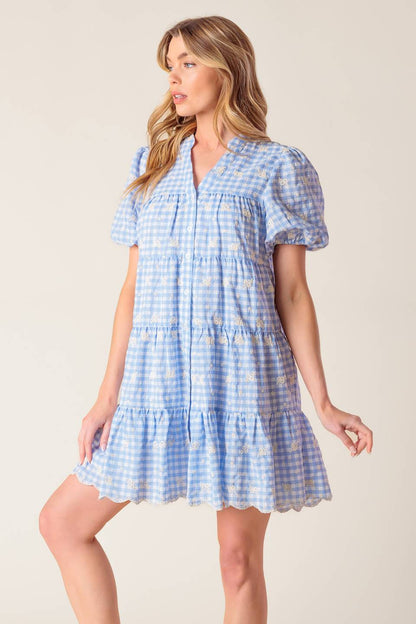 LET'S CATCH UP WOVEN BABYDOLL DRESS