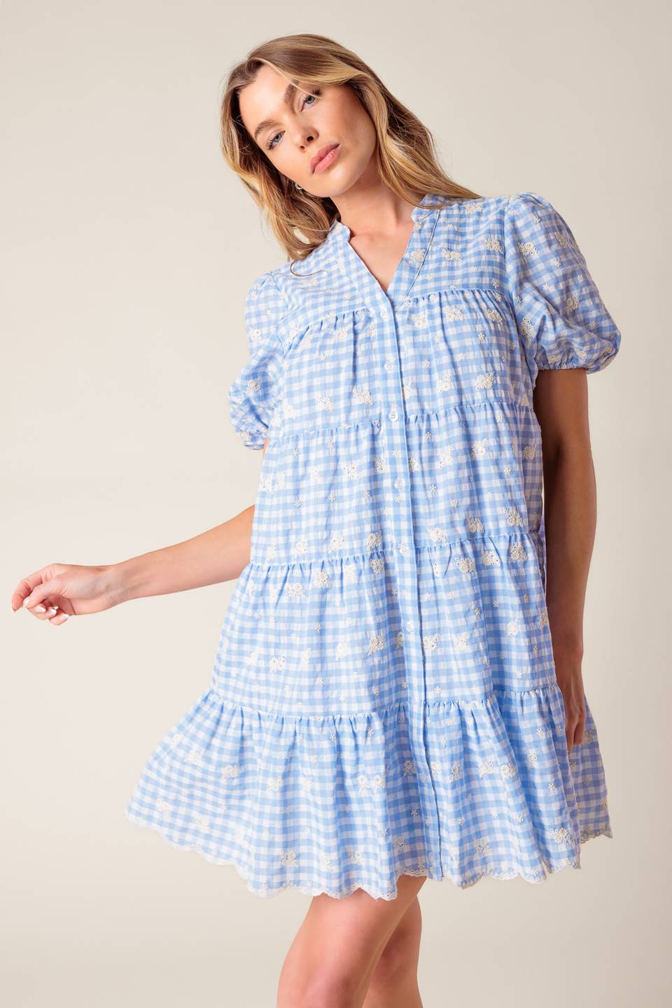 LET'S CATCH UP WOVEN BABYDOLL DRESS