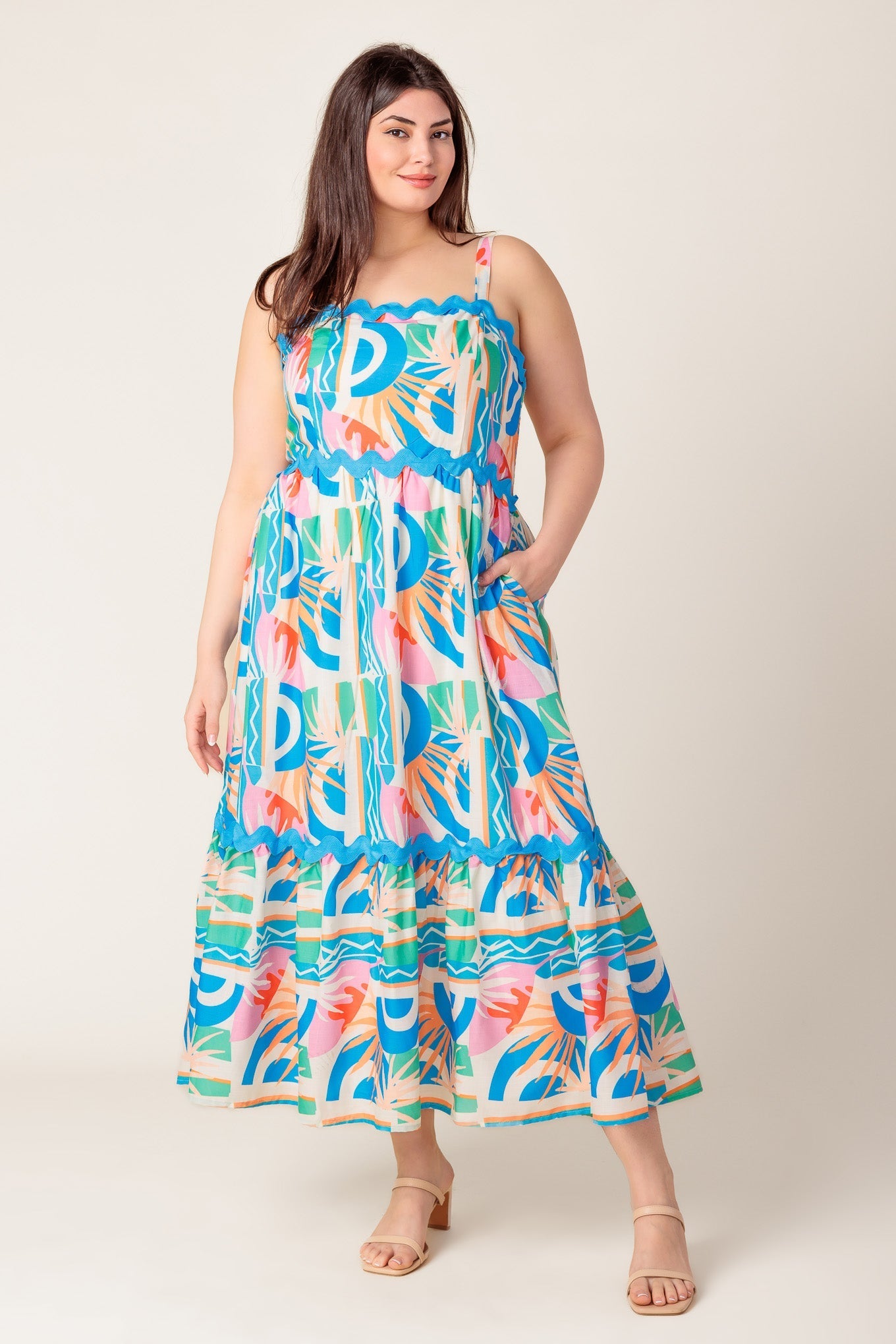 A HEAD START WOVEN MIDI DRESS Flying Tomato