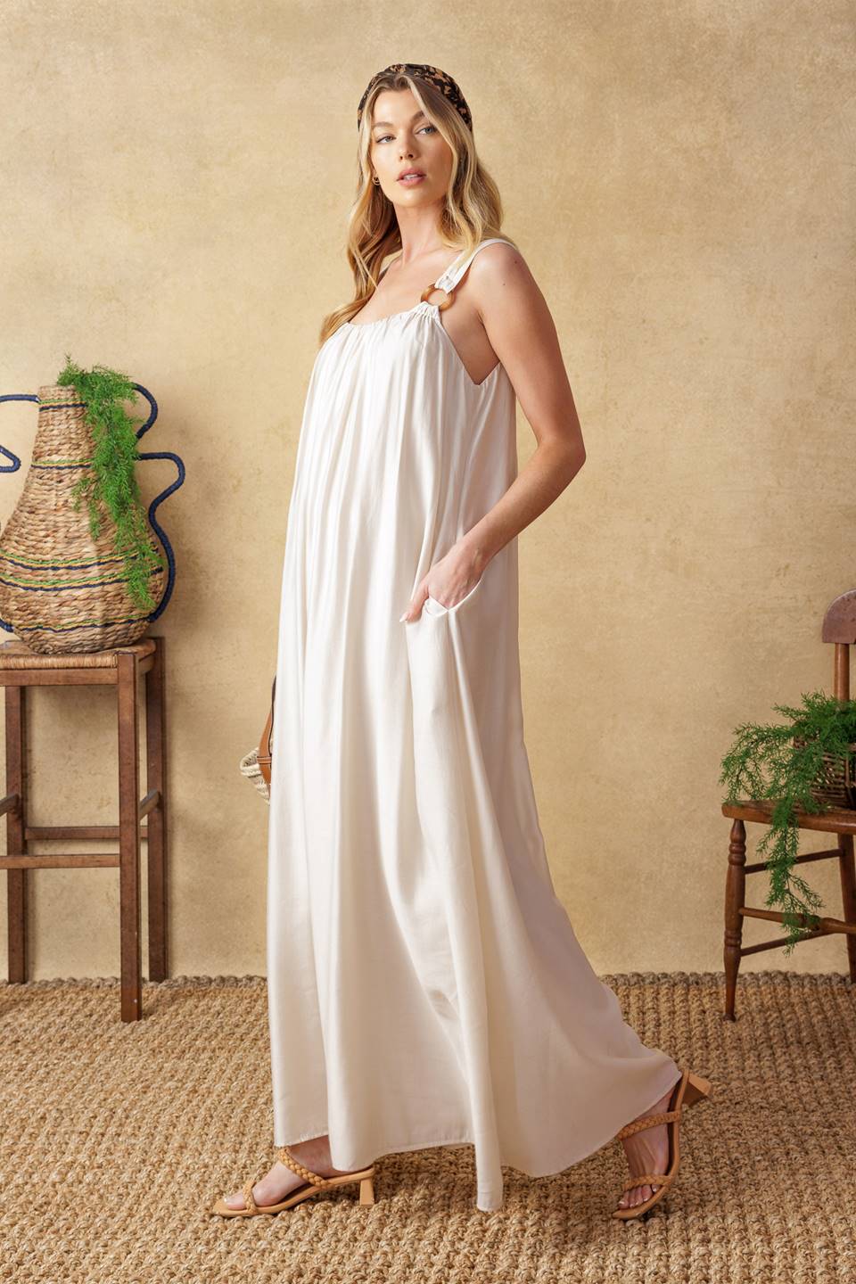 CELESTIAL SKIES WOVEN MAXI DRESS