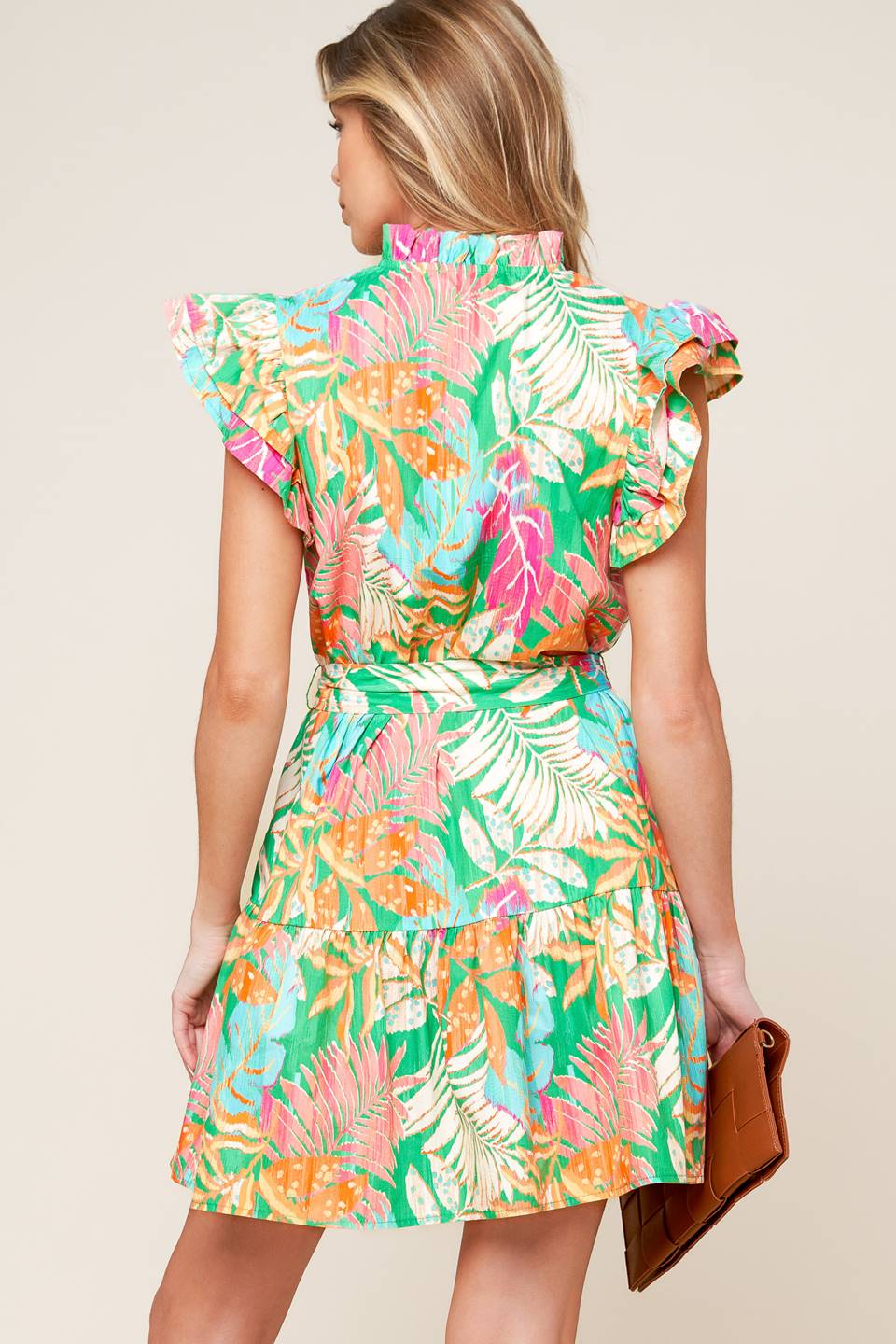 SHINE WITH ME WOVEN MINI DRESS Flying Tomato