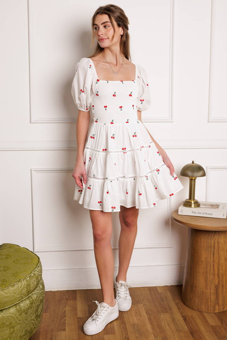 STILL DECIDING EMBROIDERED MINI DRESS Flying Tomato