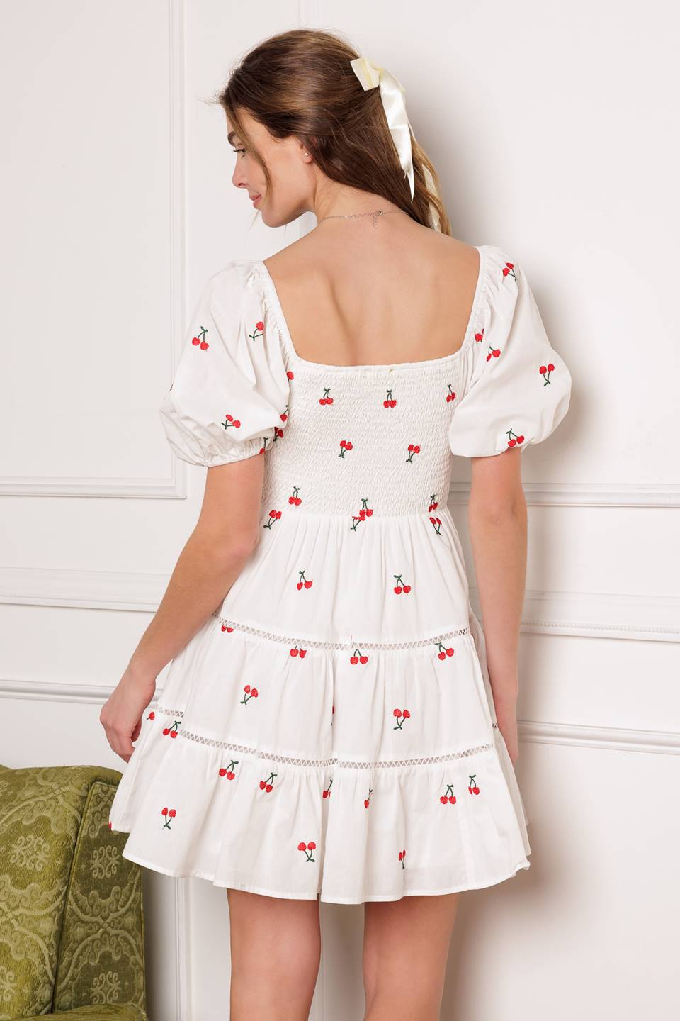 STILL DECIDING EMBROIDERED MINI DRESS Flying Tomato