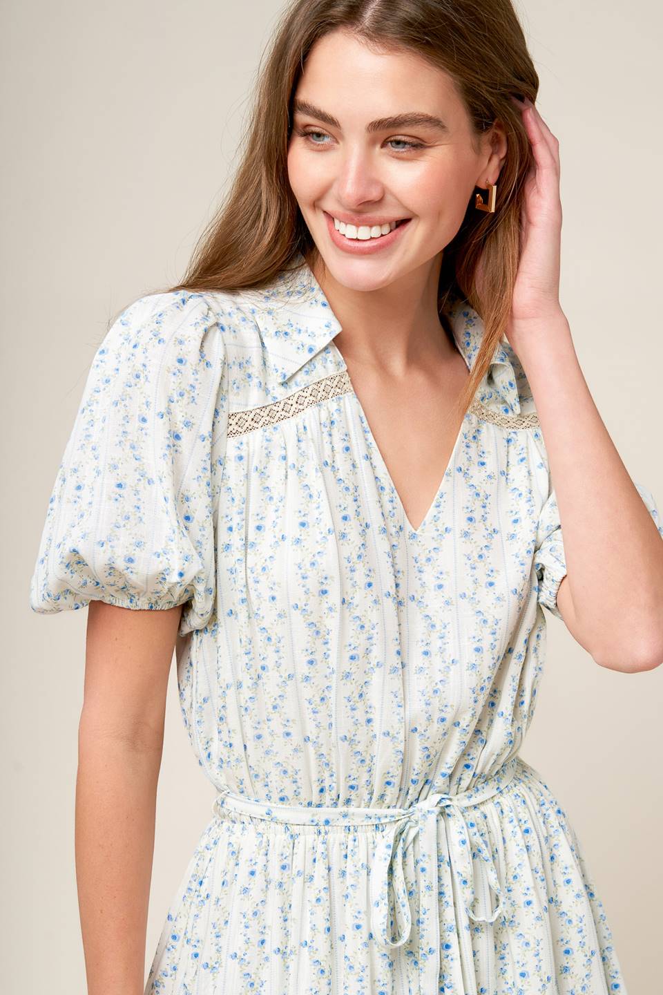 SKYWARD BLUE WOVEN MINI DRESS Flying Tomato