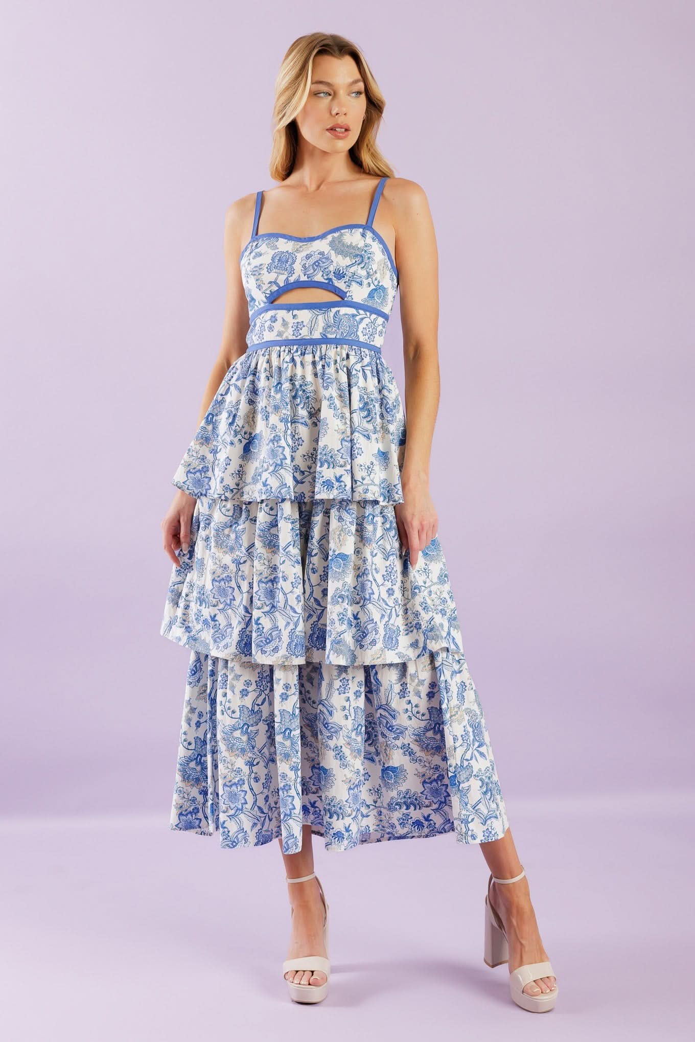 Sweetheart Escape Woven Midi Dress