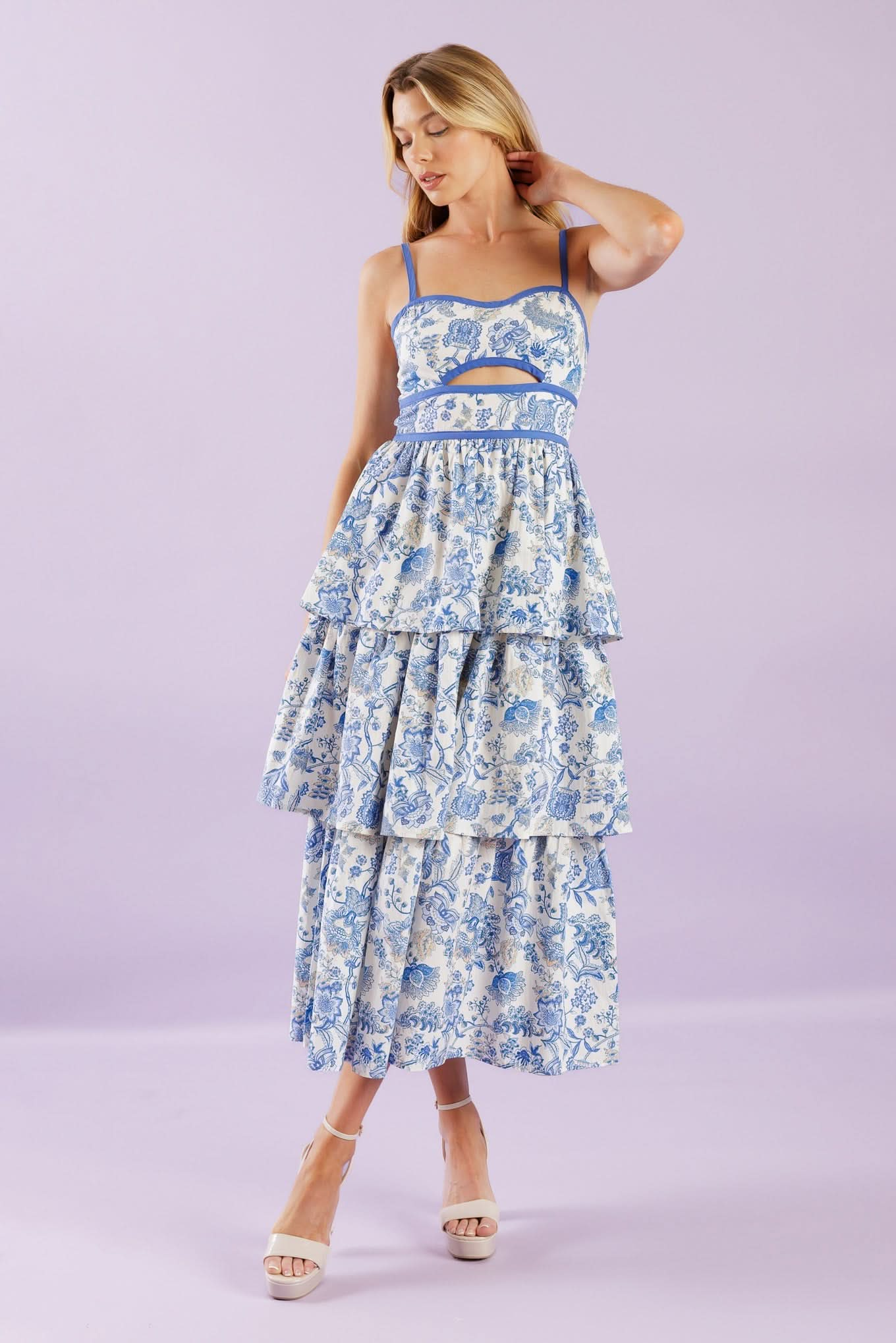 Sweetheart Escape Woven Midi Dress