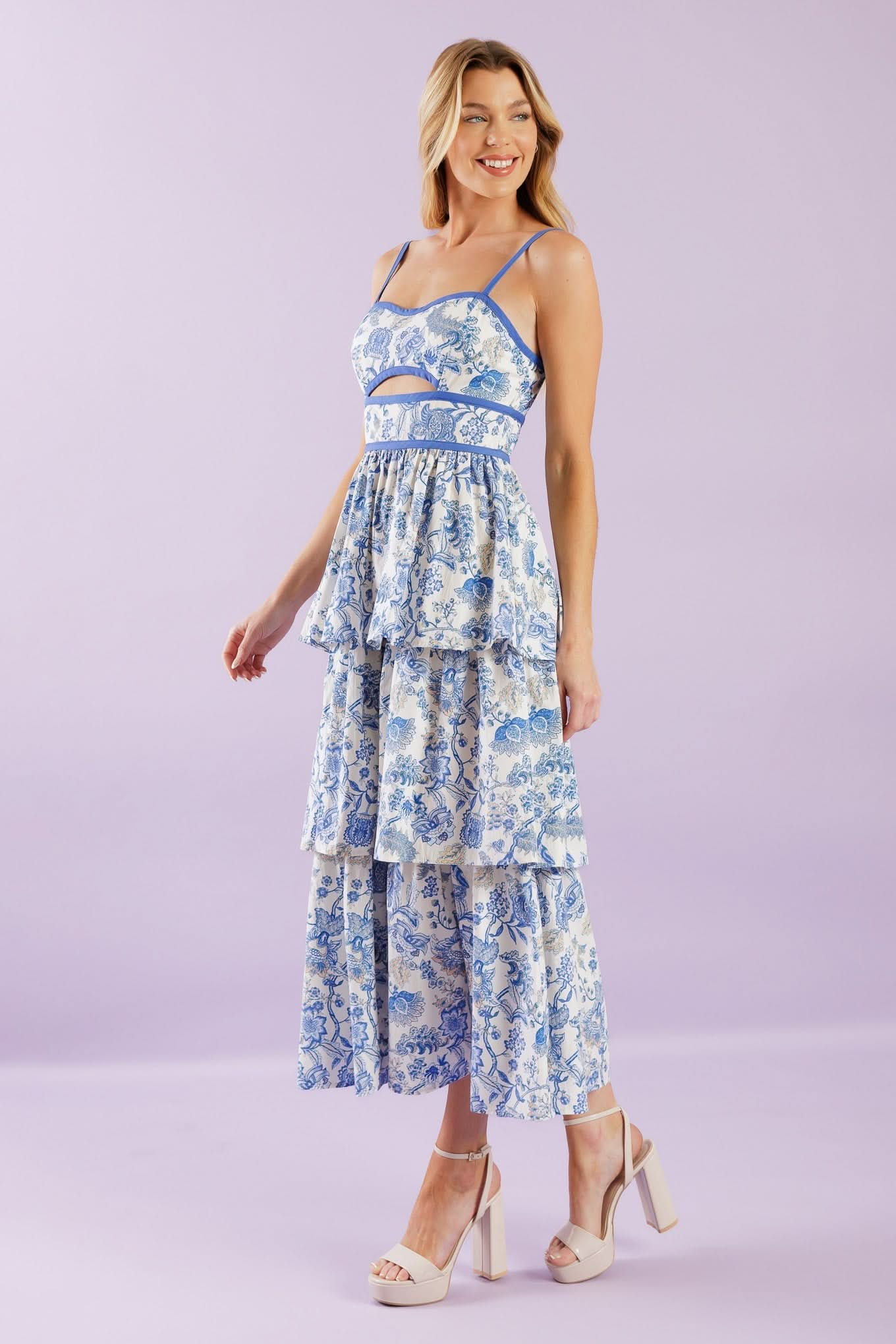 Sweetheart Escape Woven Midi Dress