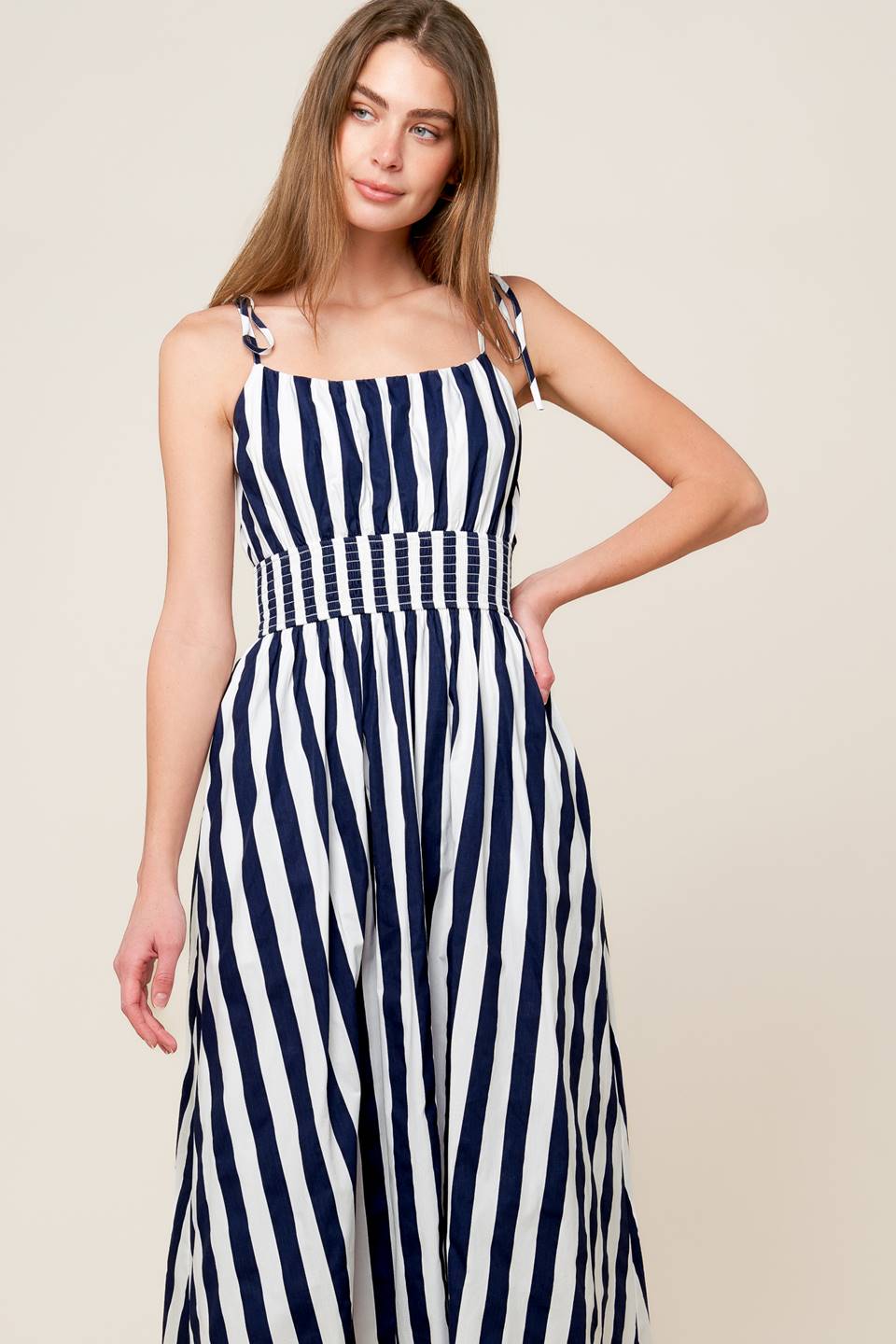 AROUND THE WORLD WOVEN MIDI DRESS Flying Tomato