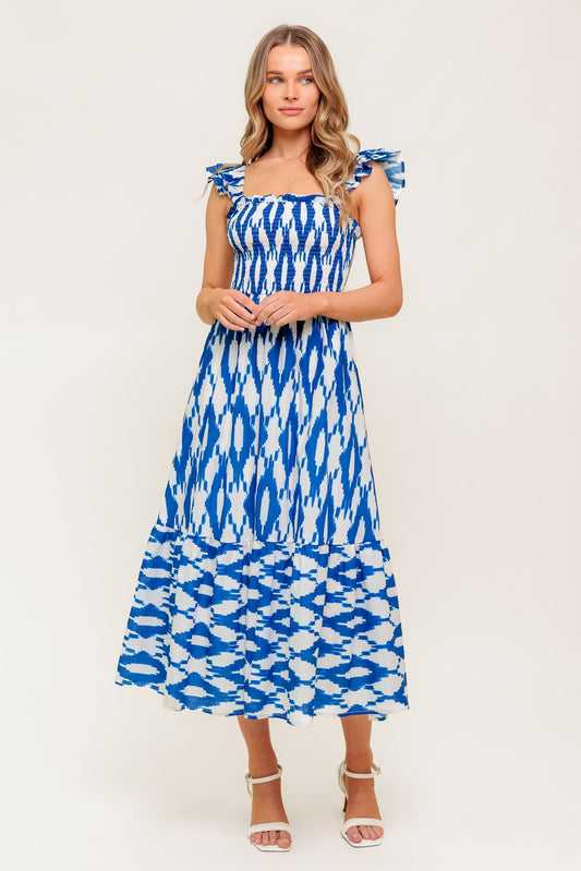 LOST IN THE DETAILS WOVEN MIDI DRESS Flying Tomato