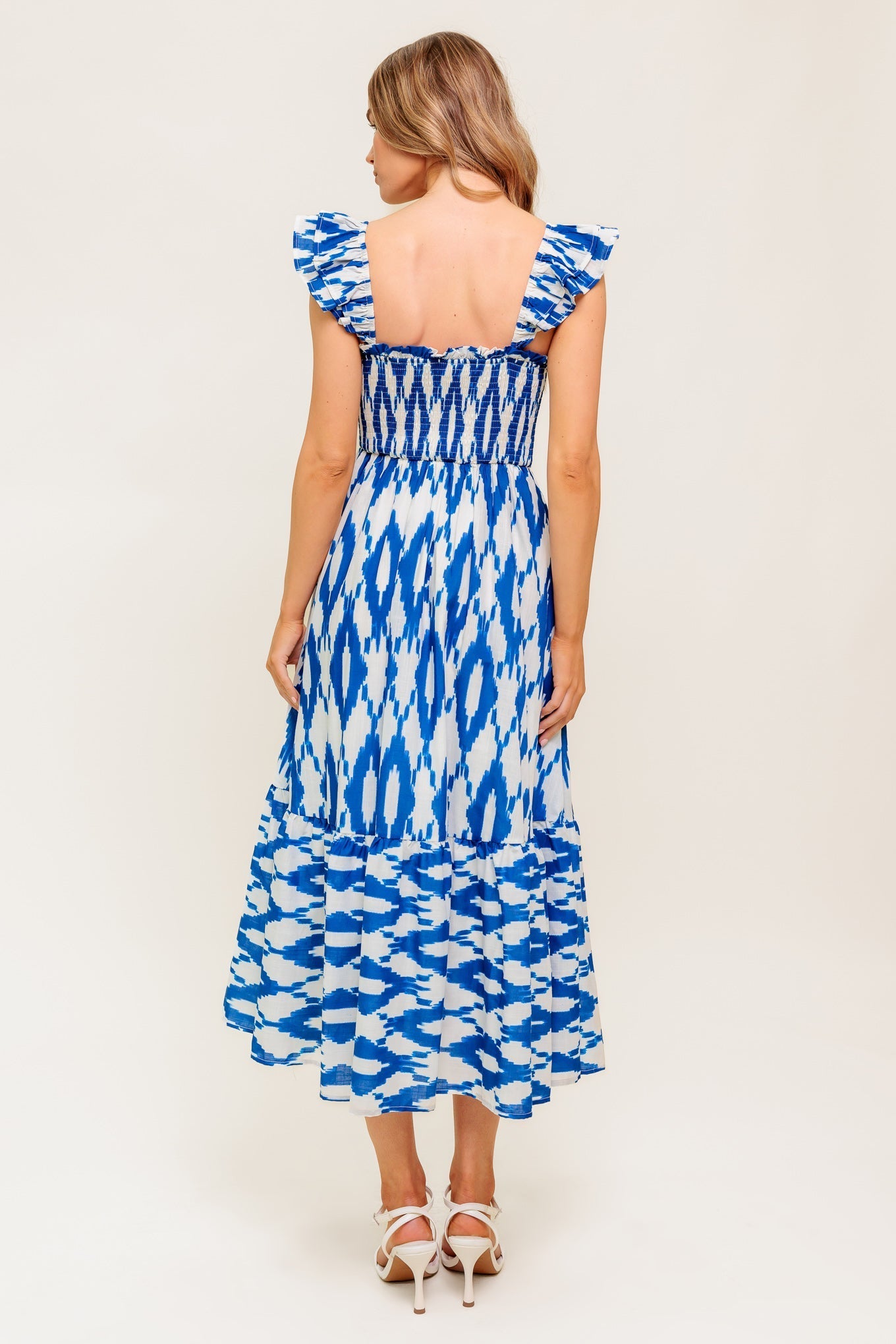 LOST IN THE DETAILS WOVEN MIDI DRESS Flying Tomato