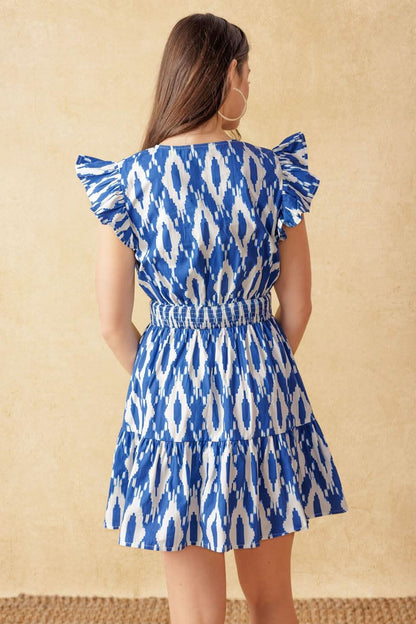 Chic Ruffled Woven Mini Dress