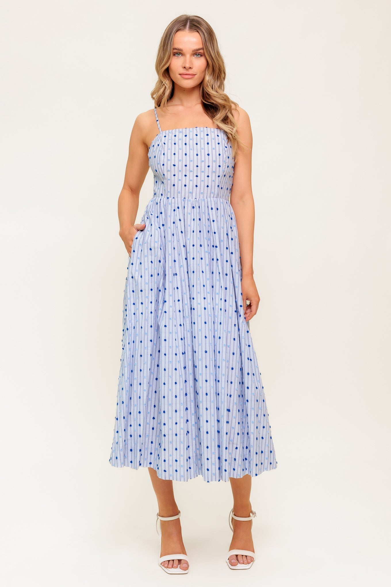 CHASE THE DAY WOVEN MIDI DRESS Flying Tomato