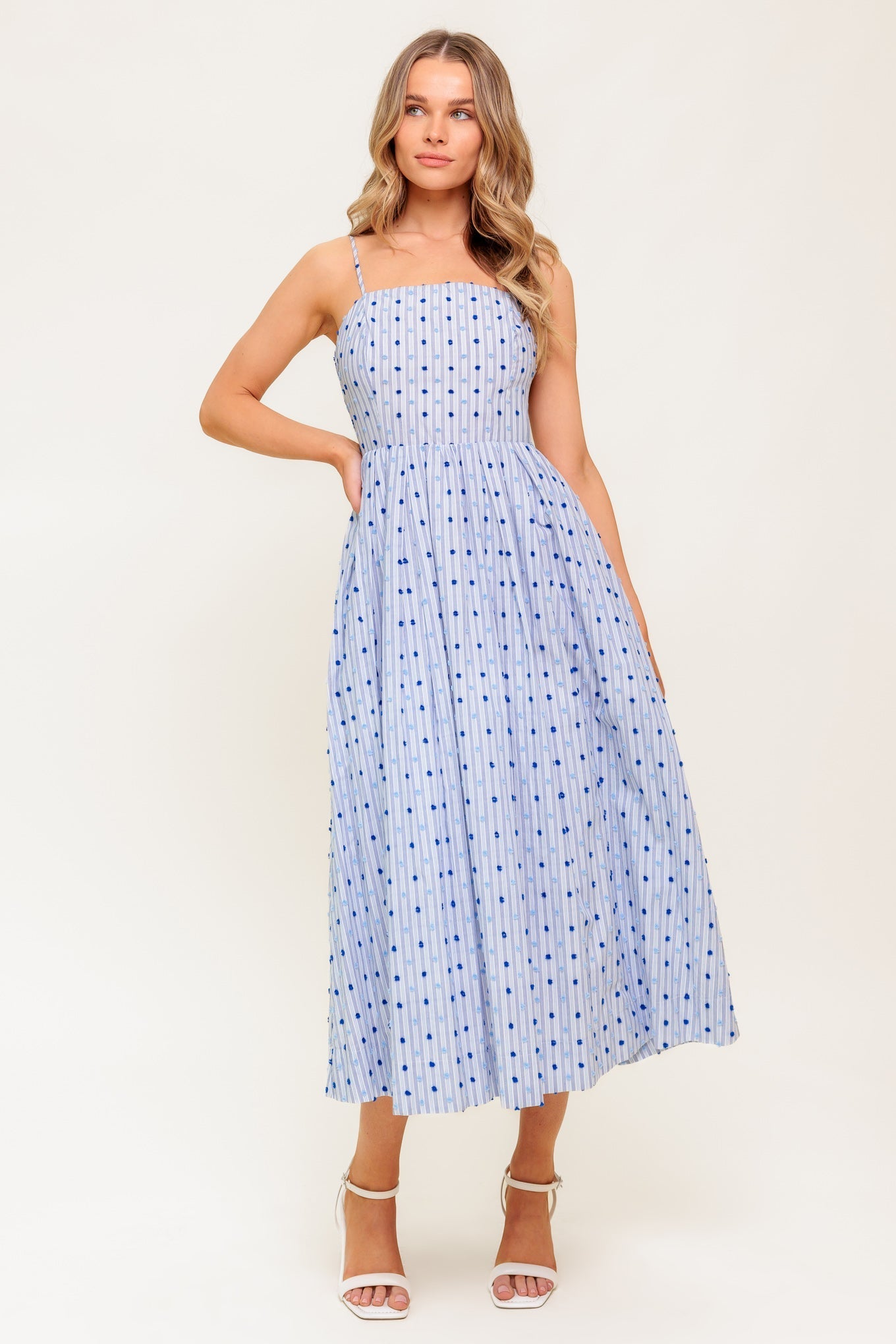CHASE THE DAY WOVEN MIDI DRESS Flying Tomato