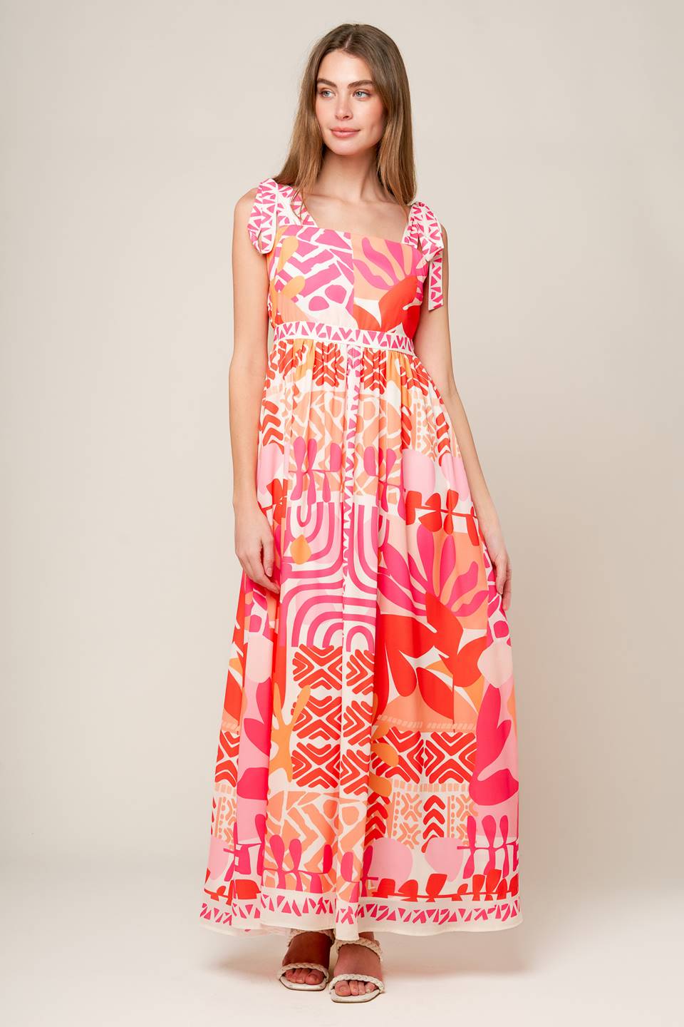 DRIVE-IN MOVIE WOVEN MAXI DRESS Flying Tomato