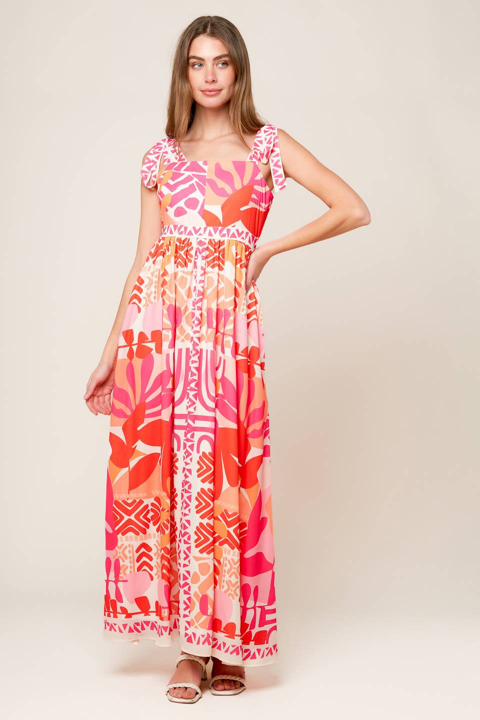 DRIVE-IN MOVIE WOVEN MAXI DRESS Flying Tomato