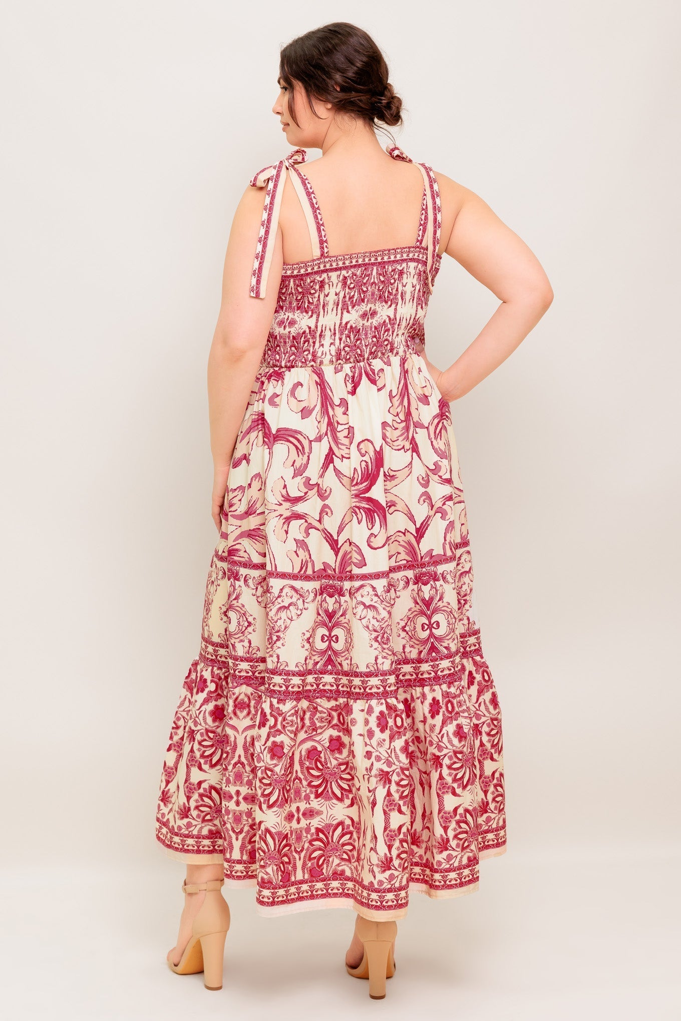 THE GARDEN'S SECRET WOVEN MIDI DRESS Flying Tomato