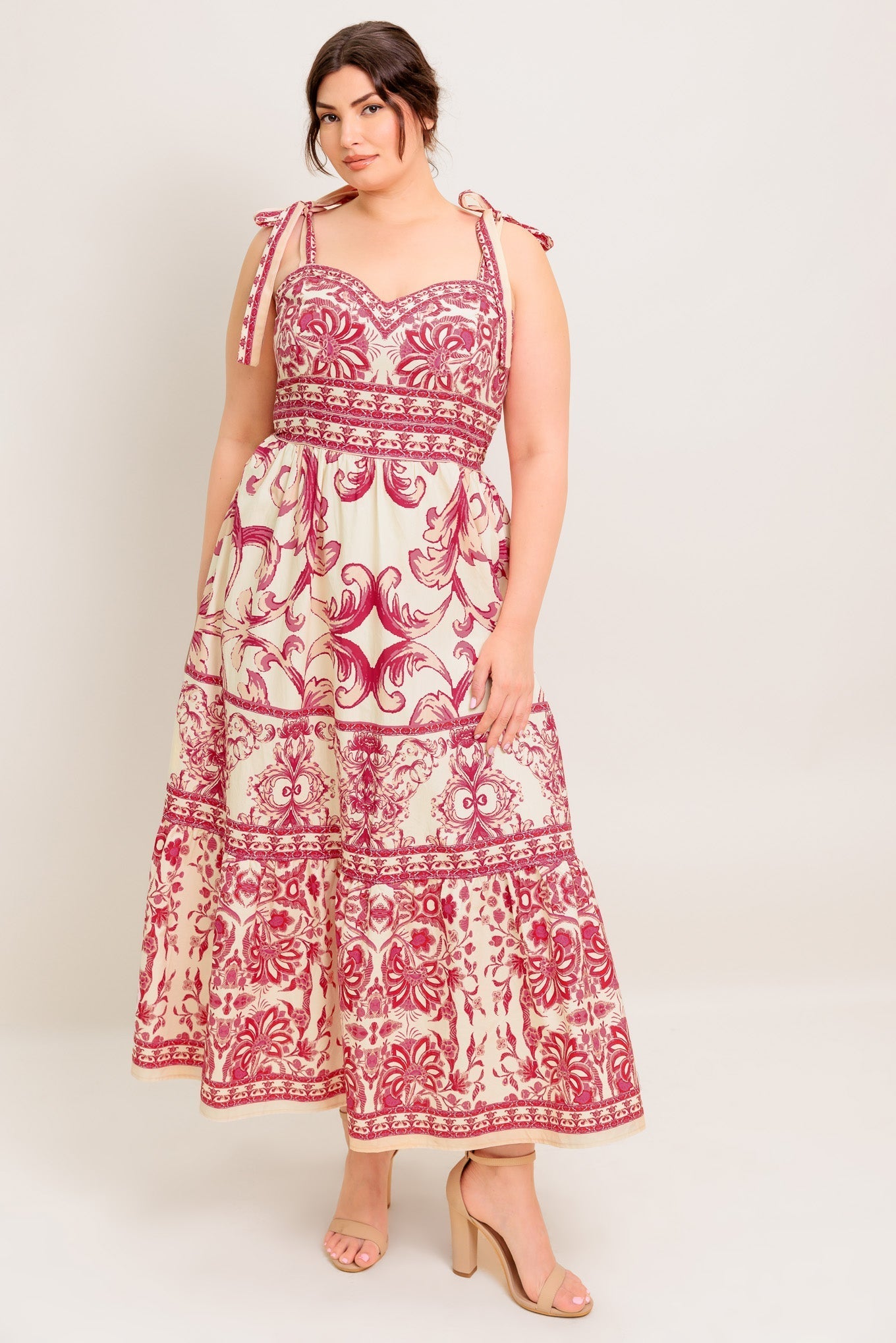 THE GARDEN'S SECRET WOVEN MIDI DRESS Flying Tomato