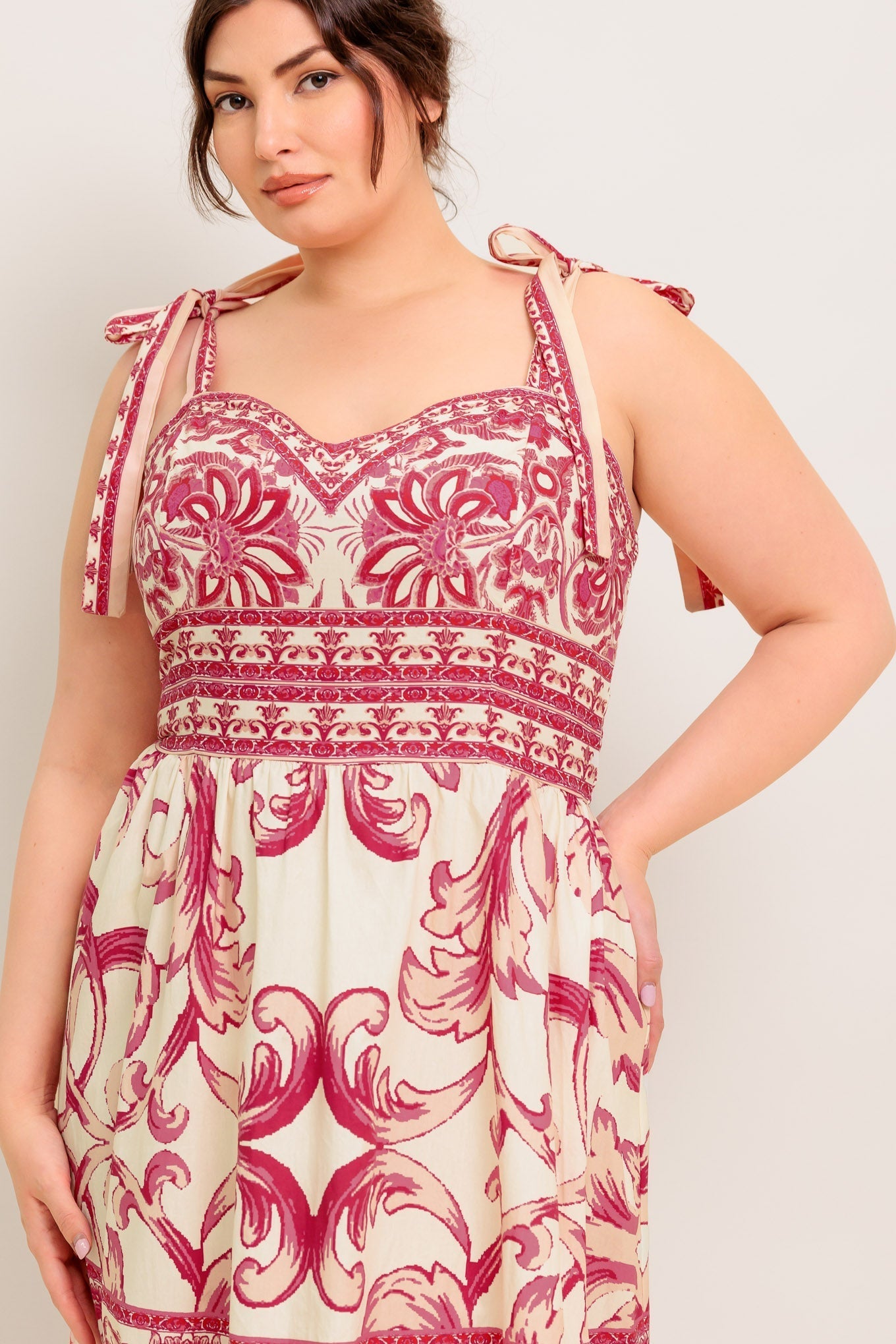 THE GARDEN'S SECRET WOVEN MIDI DRESS Flying Tomato