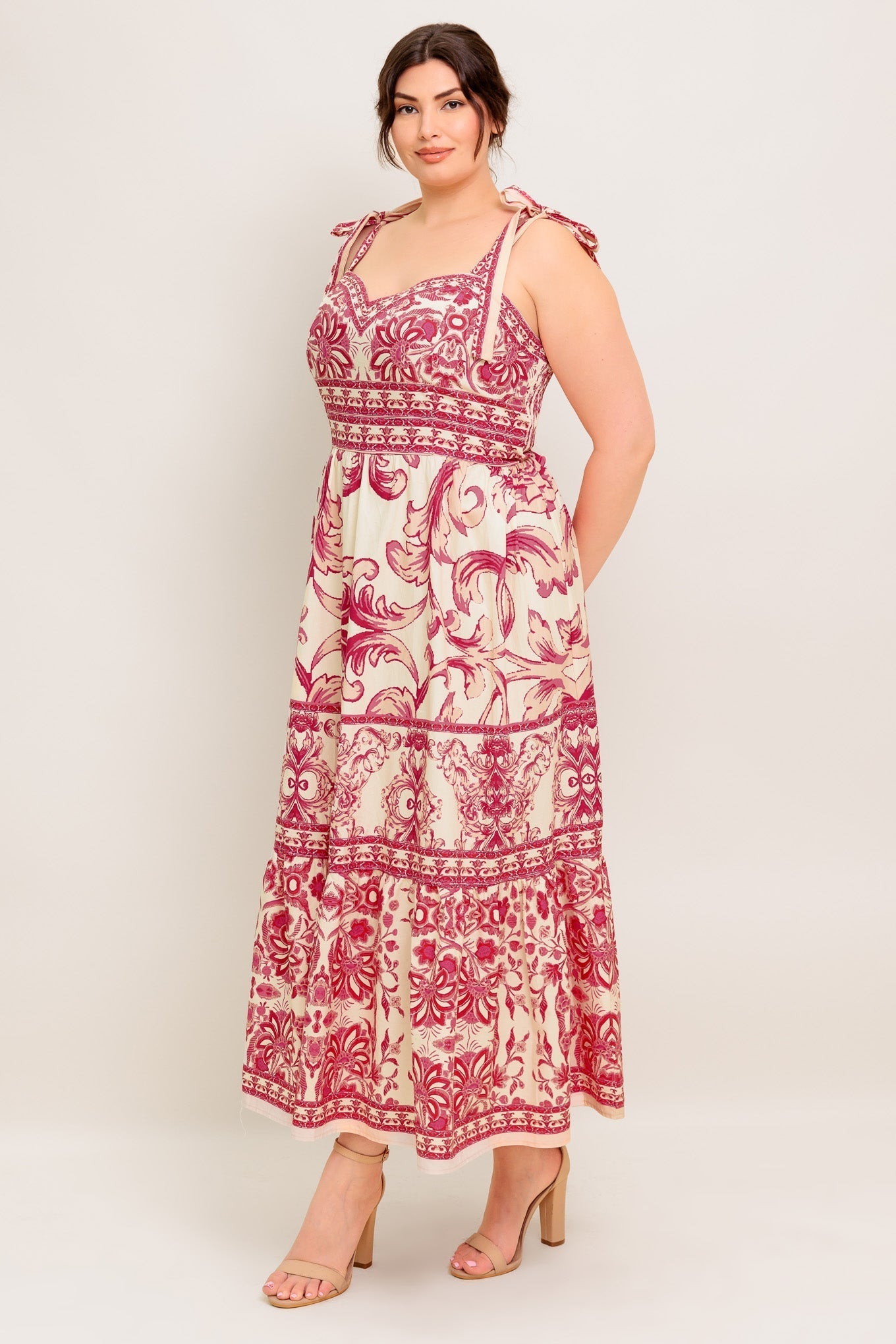 THE GARDEN'S SECRET WOVEN MIDI DRESS Flying Tomato