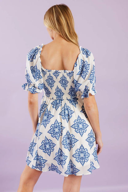 GARDEN ESCAPE WOVEN MINI DRESS