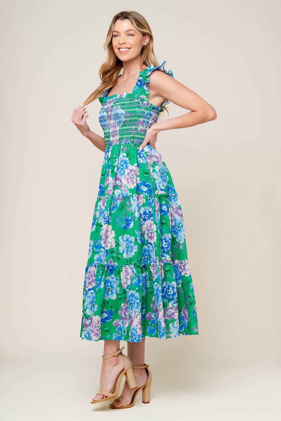 CHARISMATIC DAYS WOVEN MIDI DRESS Flying Tomato