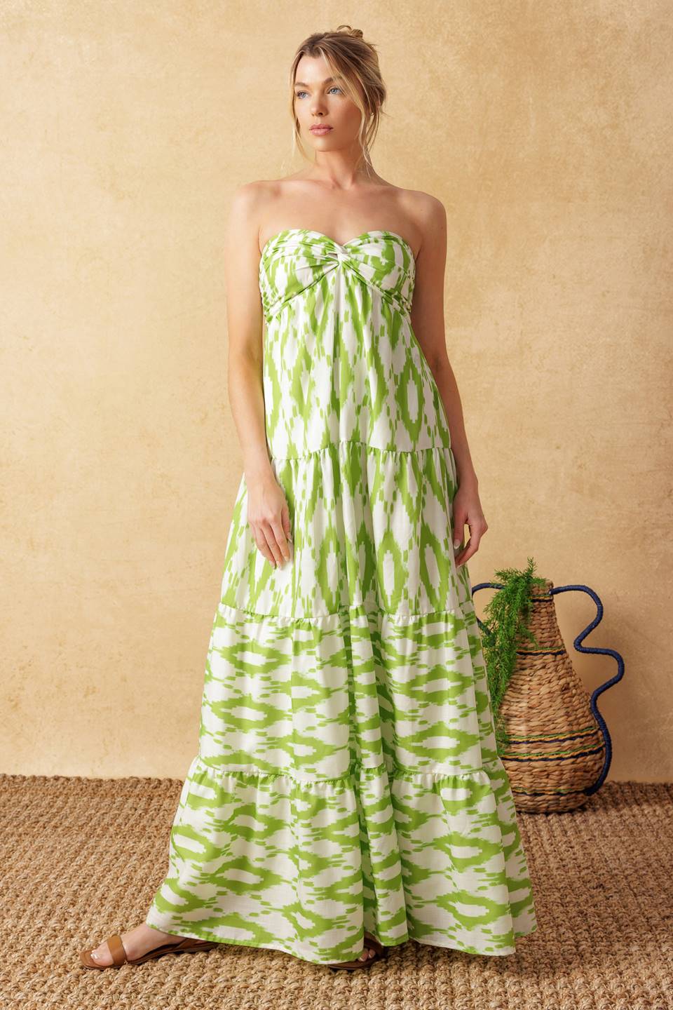 PETALS OF TIME WOVEN MAXI DRESS Flying Tomato