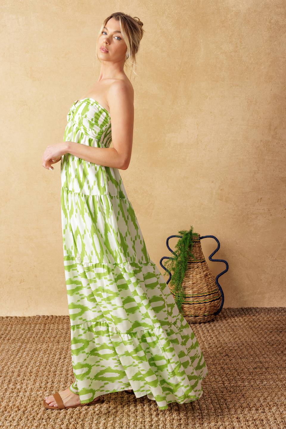 PETALS OF TIME WOVEN MAXI DRESS Flying Tomato