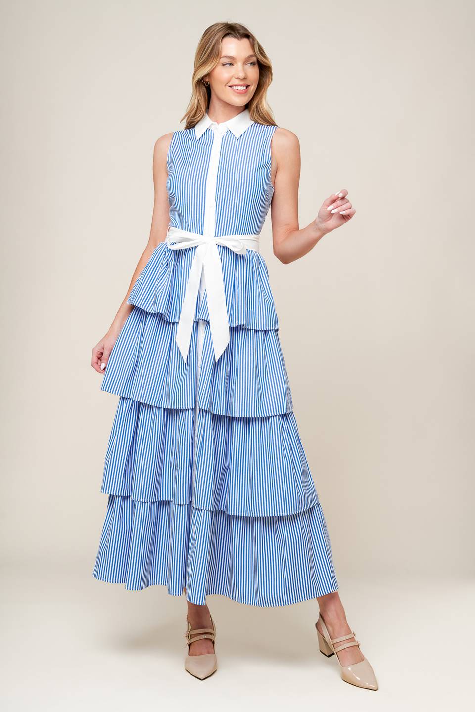 A TOUCH OF GRACE WOVEN MIDI DRESS Flying Tomato