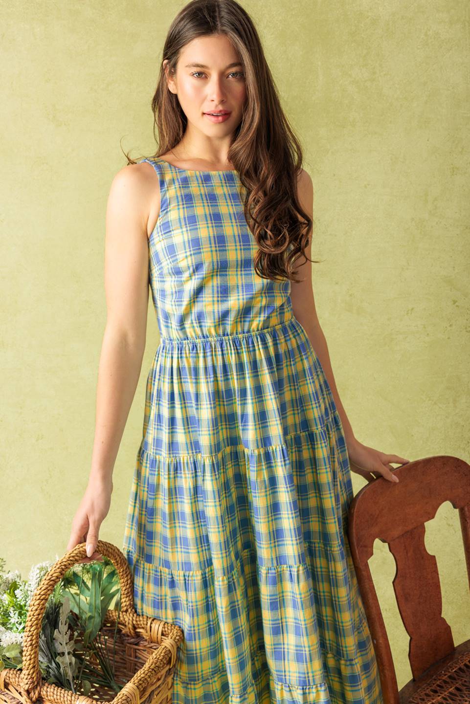 START ALL OVER WOVEN MIDI DRESS Flying Tomato