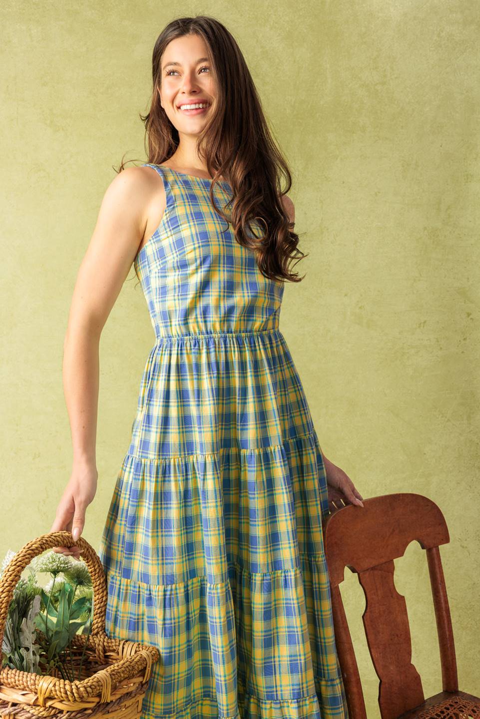 START ALL OVER WOVEN MIDI DRESS Flying Tomato