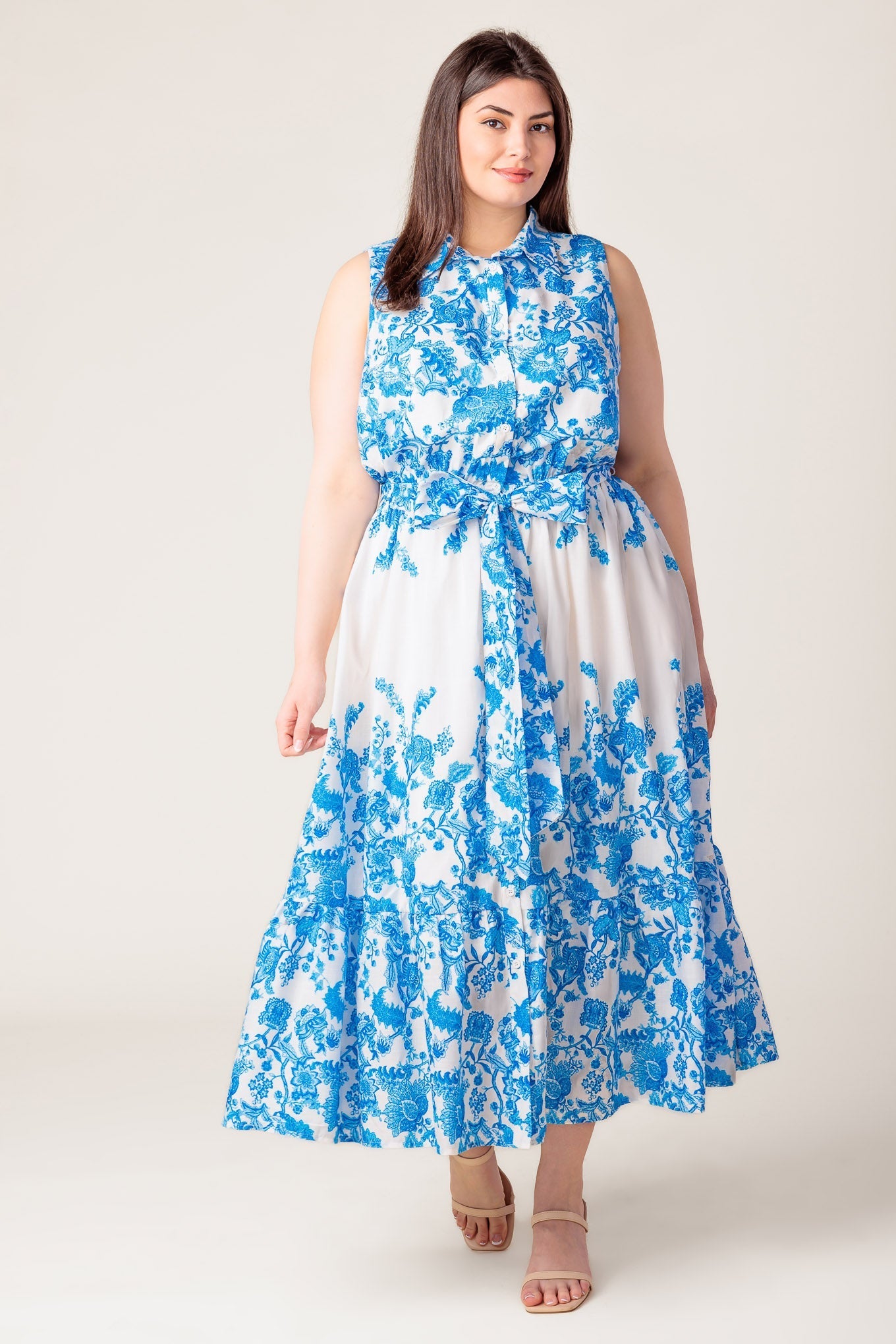 PALM SHORES WOVEN MIDI DRESS Flying Tomato