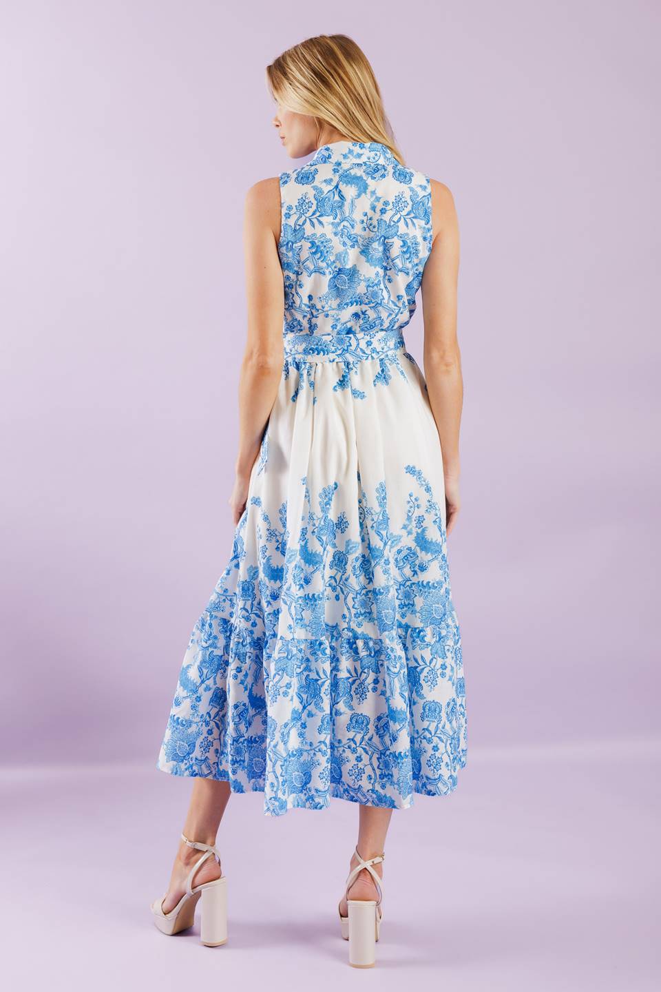 PALM SHORES WOVEN MIDI DRESS Flying Tomato