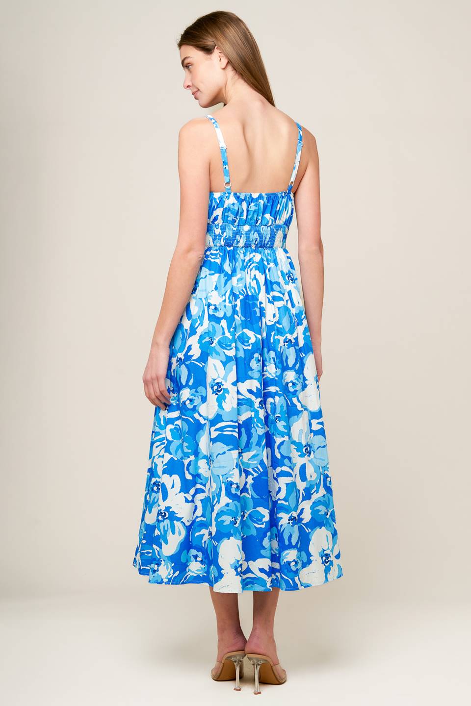 SPRING ROMANCE WOVEN MIDI DRESS Flying Tomato