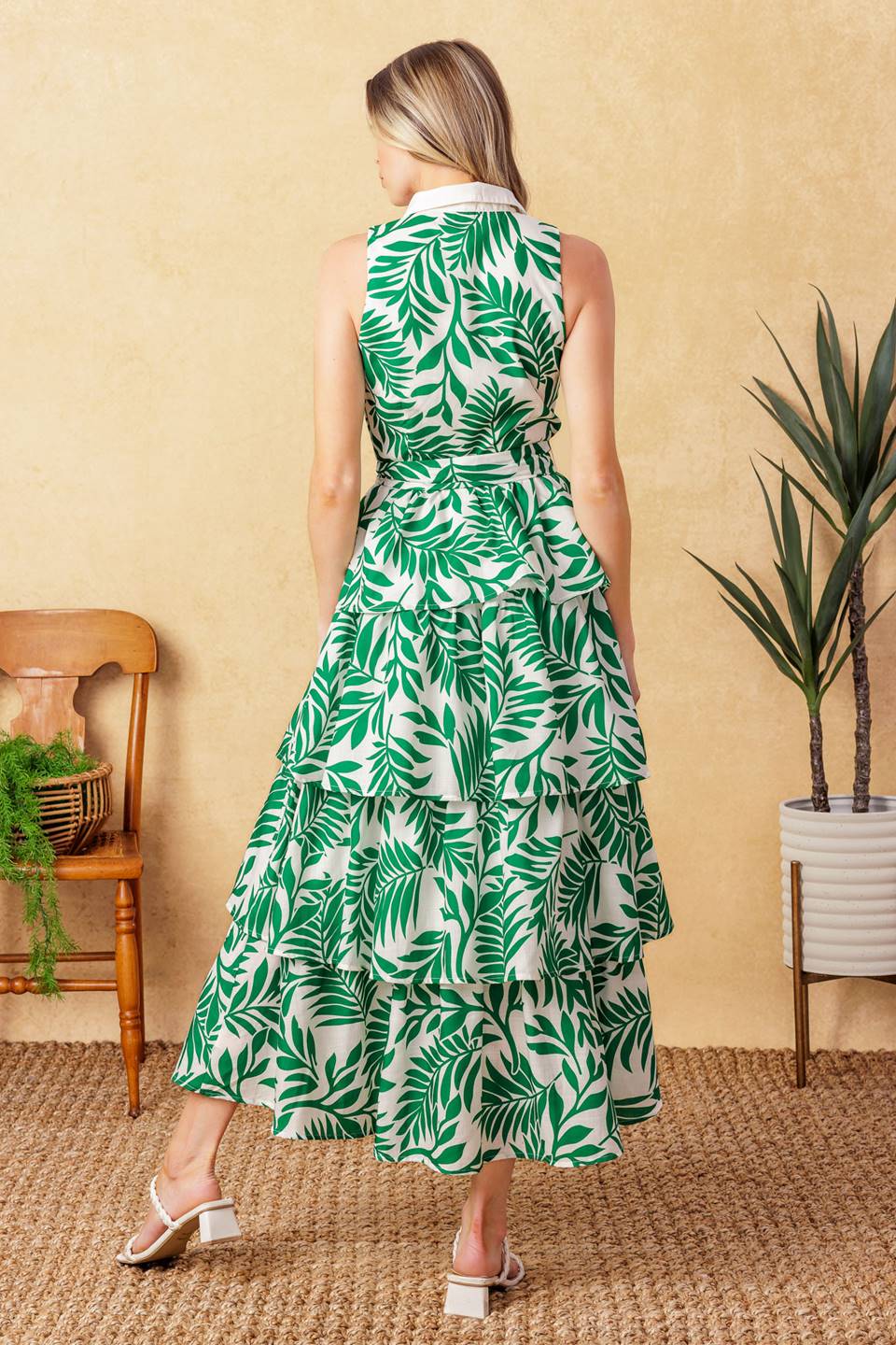 PARK AVENUE WOVEN WOVEN MIDI DRESS Flying Tomato