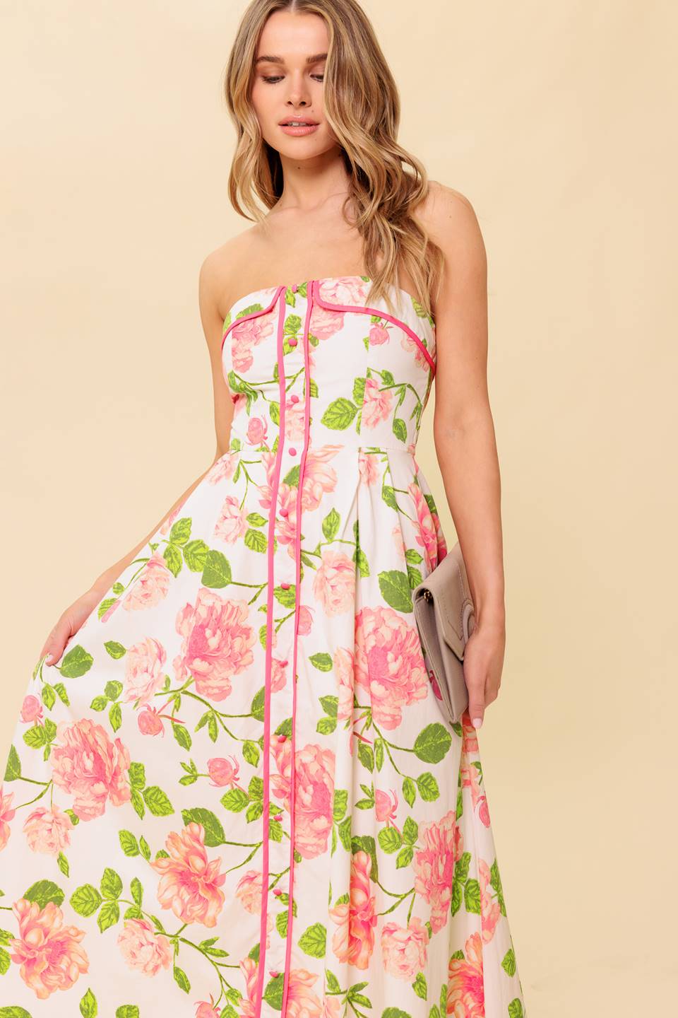 BETTER THAN EVER WOVEN MIDI DRESS Flying Tomato