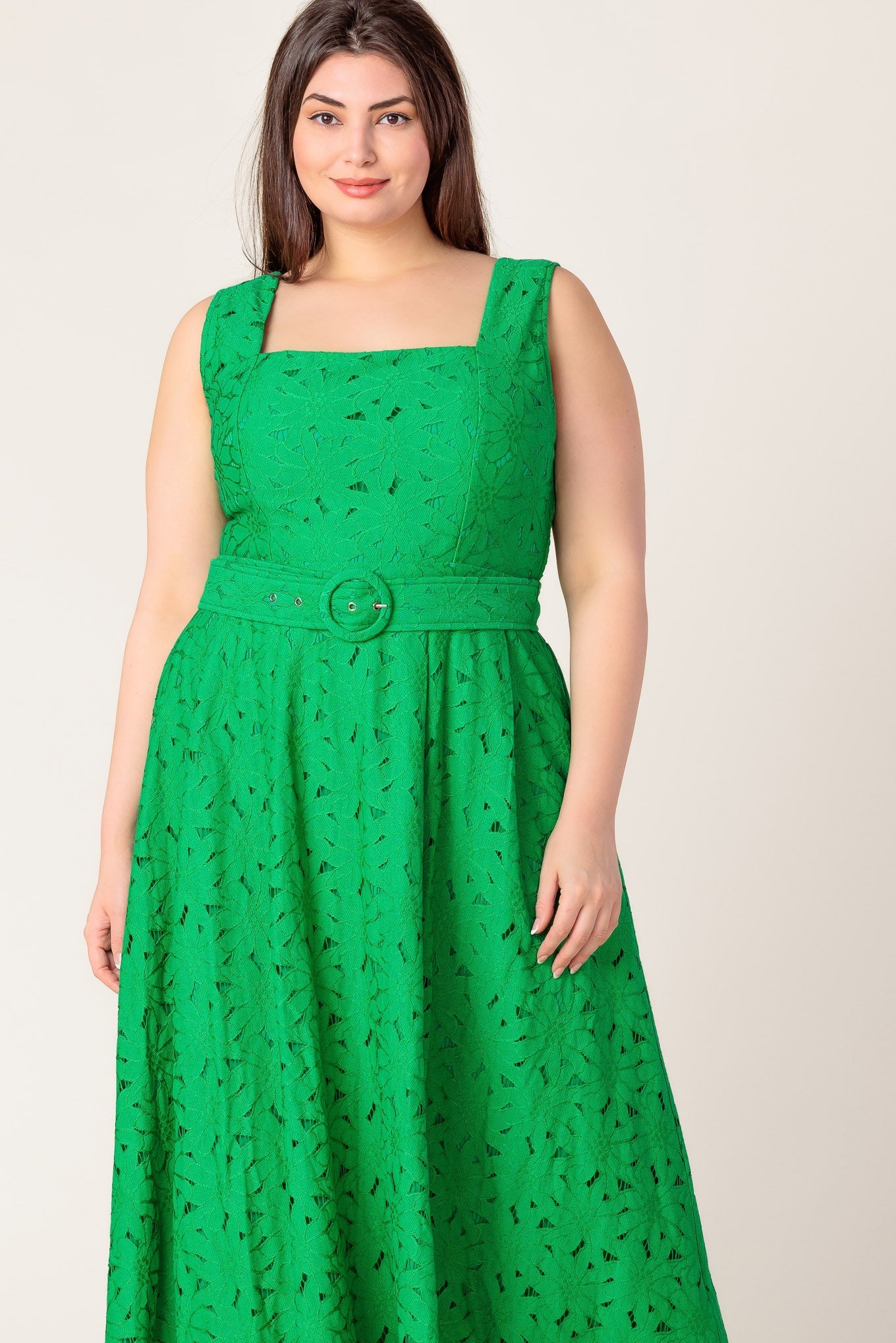 DAFFODILS & DAYDREAMS WOVEN LACE MIDI DRESS Flying Tomato