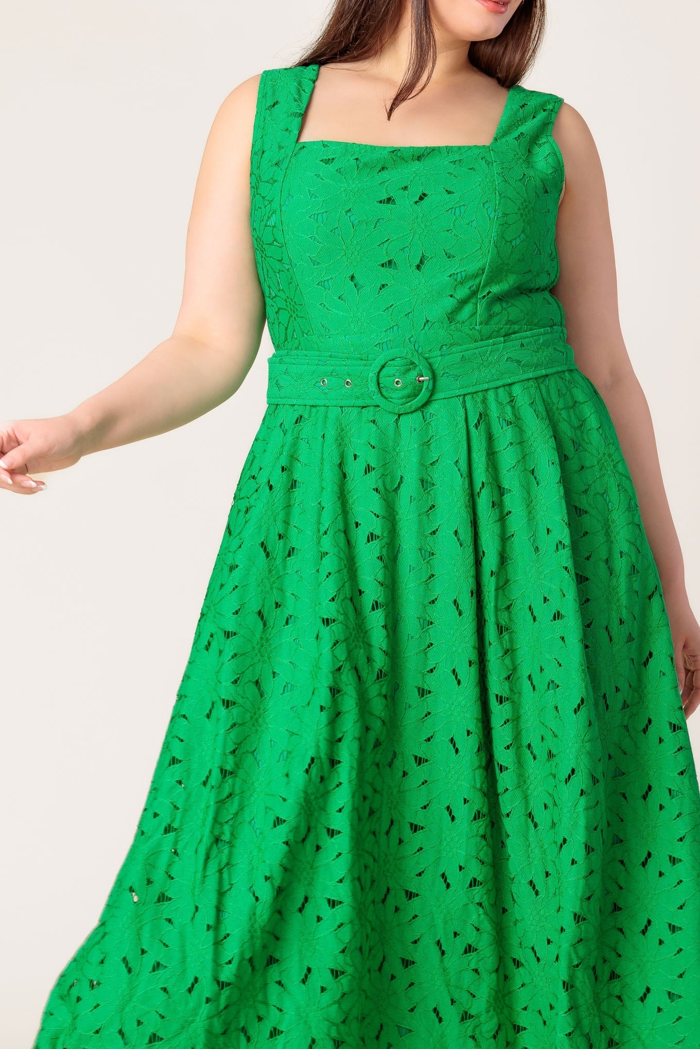 DAFFODILS & DAYDREAMS WOVEN LACE MIDI DRESS Flying Tomato