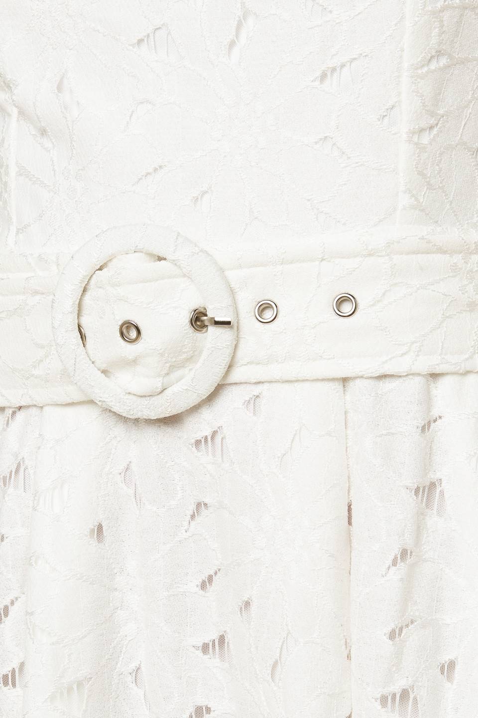 DAFFODILS & DAYDREAMS WOVEN LACE MIDI DRESS Flying Tomato