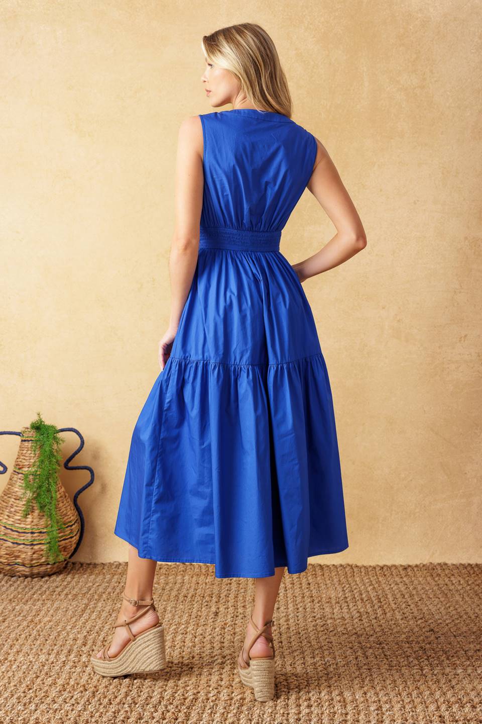 MYSTIC MIRAGE WOVEN MIDI DRESS Flying Tomato