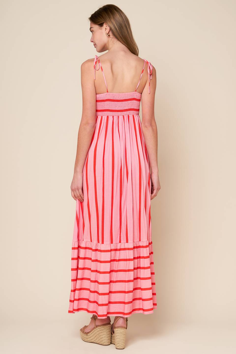 SPEAK NOW WOVEN MIDI DRESS Flying Tomato