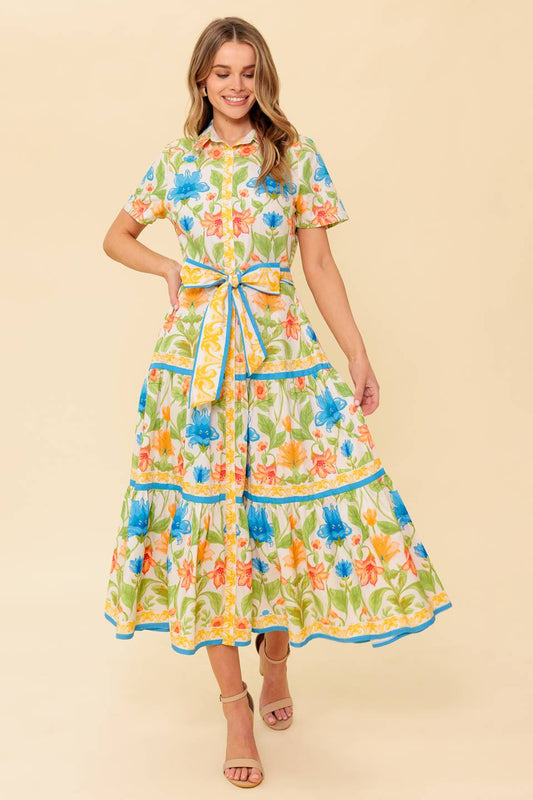 FOR THE MOMENT IVORY WOVEN MIDI DRESS Flying Tomato