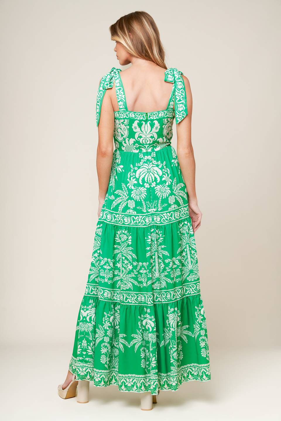 SWEET LIKE GREEN WOVEN MAXI DRESS